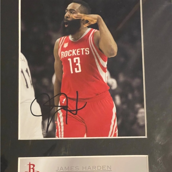 JAMES HARDEN SIGNED AUTOGRAPHED HOUSTON ROCKETS 8X10" PHOTO - Picture 2 of 2